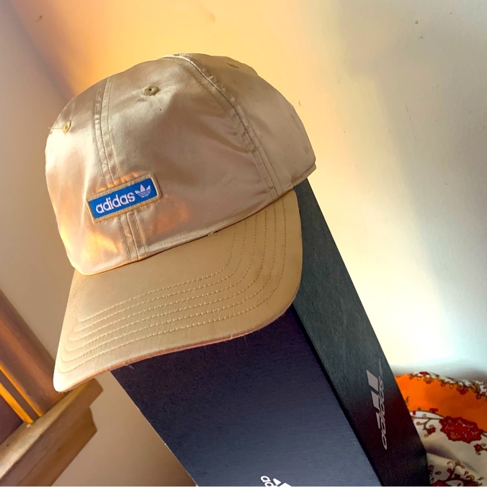 Champagne Gold Womens Adidas Sport Dad Snapback Adjustable Fit Baseball Cap